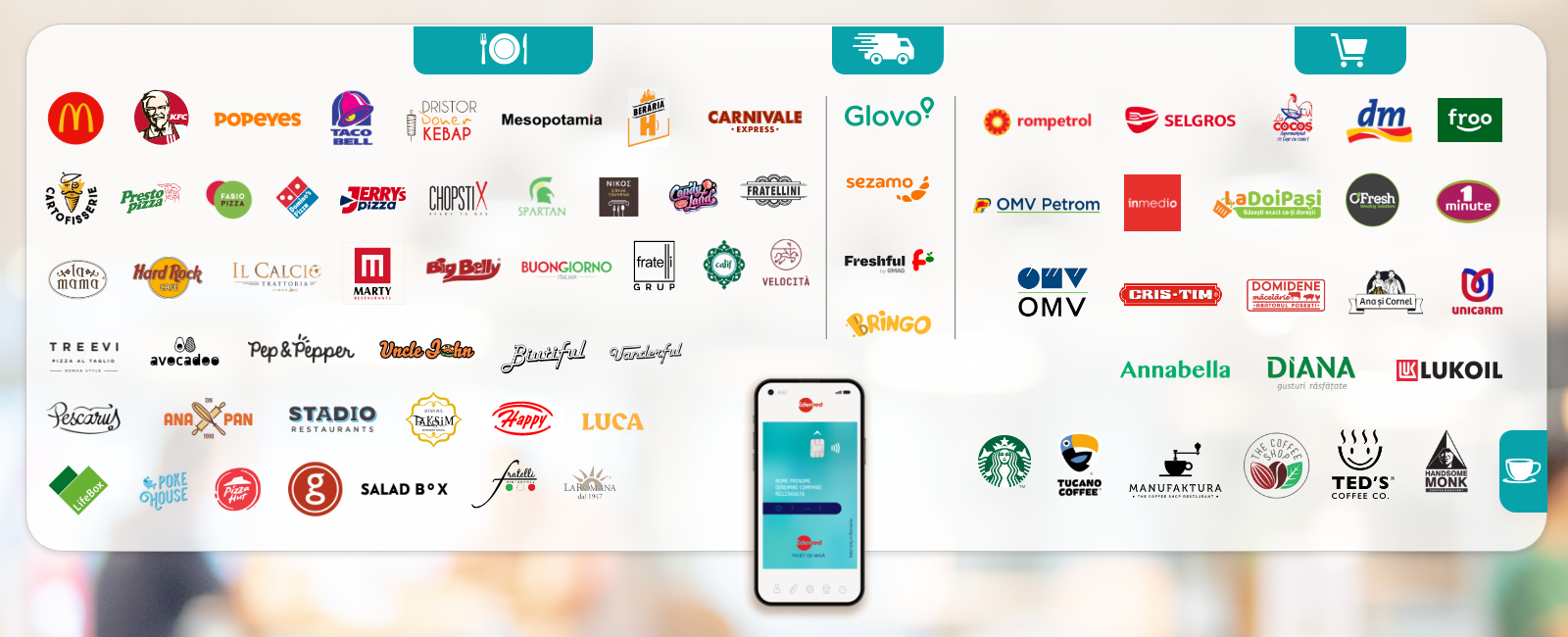 parteneri card de masa