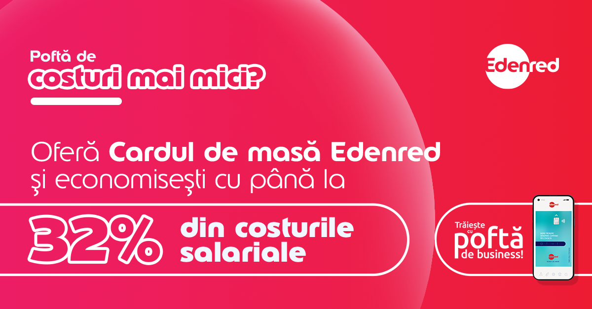 Edenred 32% economii