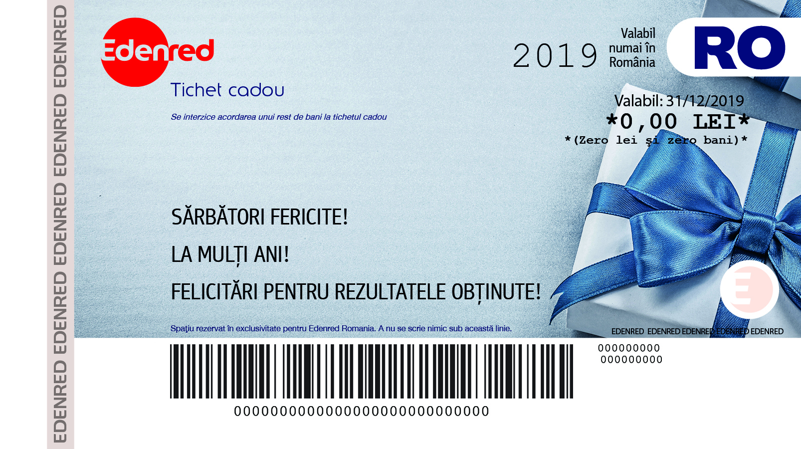 Card de tichete cadou Edenred