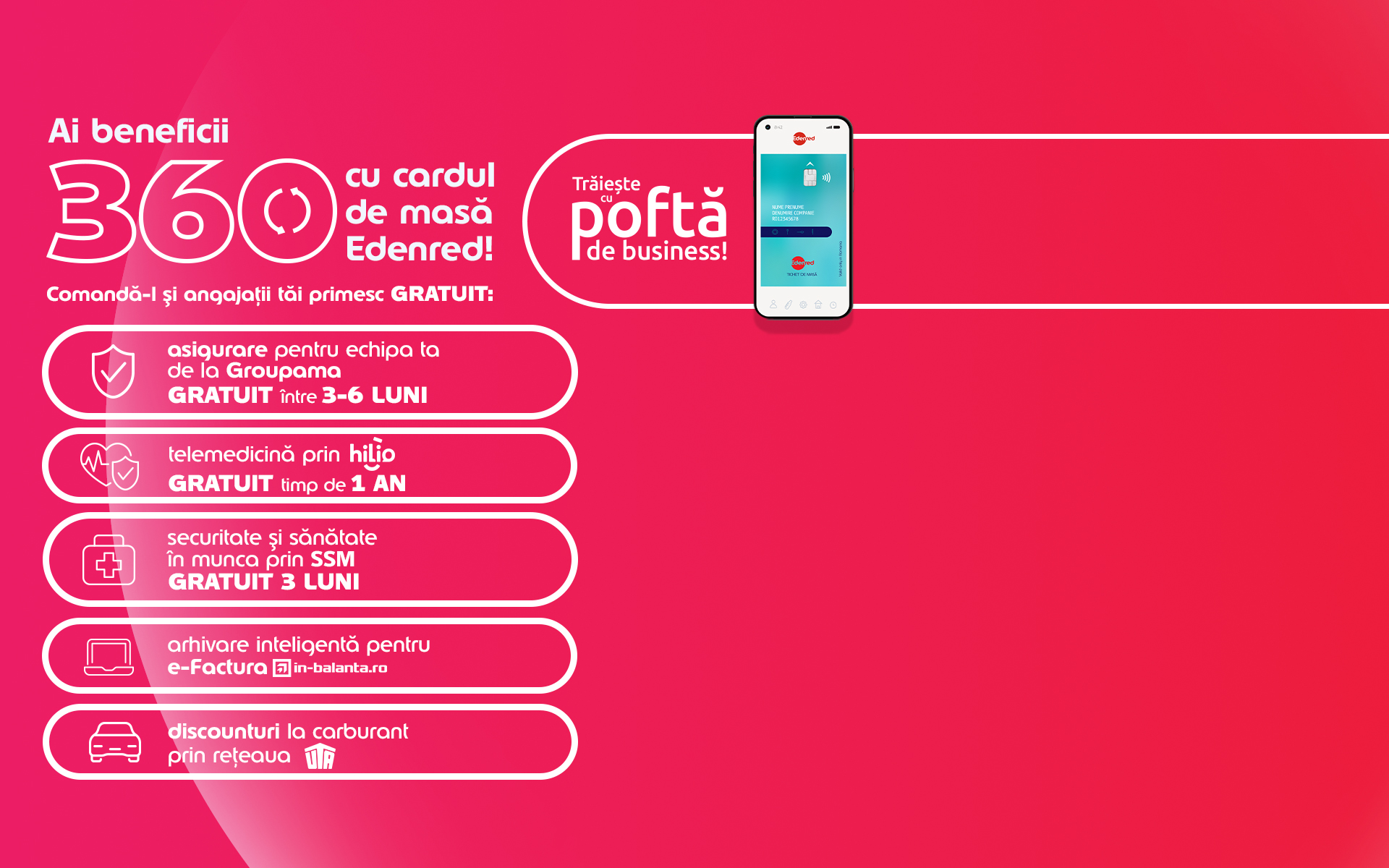 Edenred beneficii pentru angajați