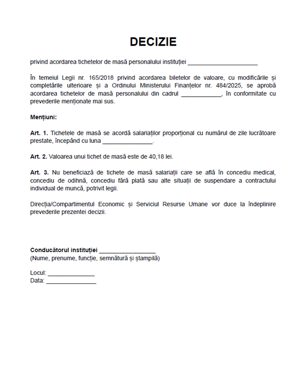 decizie acordare