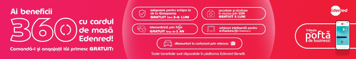 Beneficii cu cardul de masă Edenred